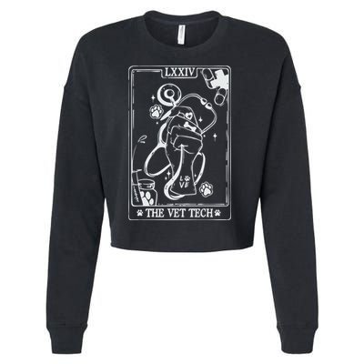The Vet Tech Tarot Card Funny Veterinary Tech Cropped Pullover Crew