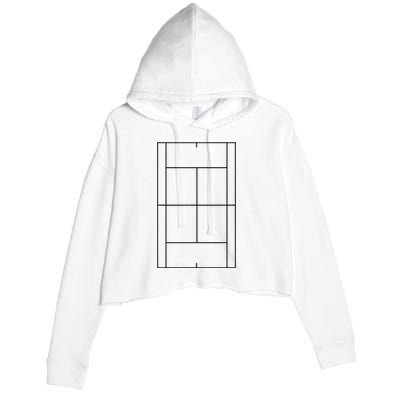 Tennis Vintage Tennis Court Tennis Player Gift Crop Fleece Hoodie