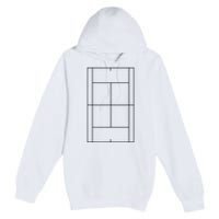 Tennis Vintage Tennis Court Tennis Player Gift Premium Pullover Hoodie