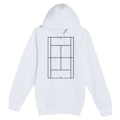 Tennis Vintage Tennis Court Tennis Player Gift Premium Pullover Hoodie