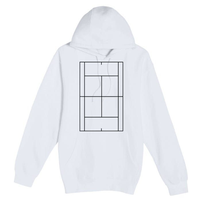 Tennis Vintage Tennis Court Tennis Player Gift Premium Pullover Hoodie