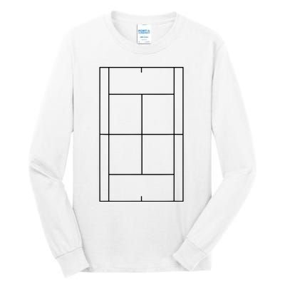 Tennis Vintage Tennis Court Tennis Player Gift Tall Long Sleeve T-Shirt