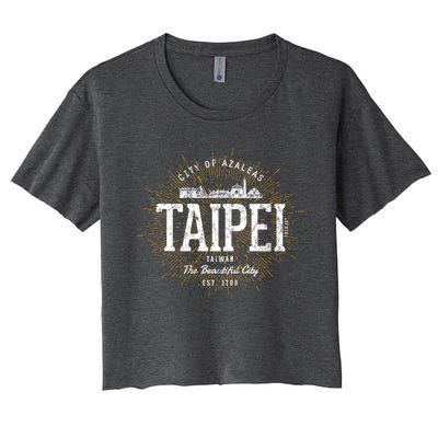 Taiwan Vintage Taipei Retro Gift Women's Crop Top Tee