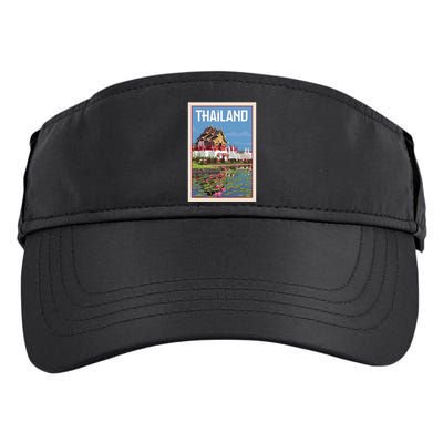 Thailand Vintage Travel Poster Adult Drive Performance Visor