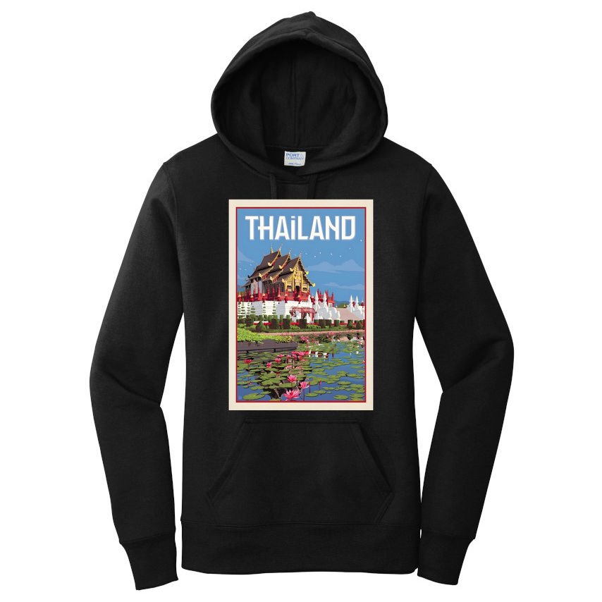 Thailand Vintage Travel Poster Women's Pullover Hoodie