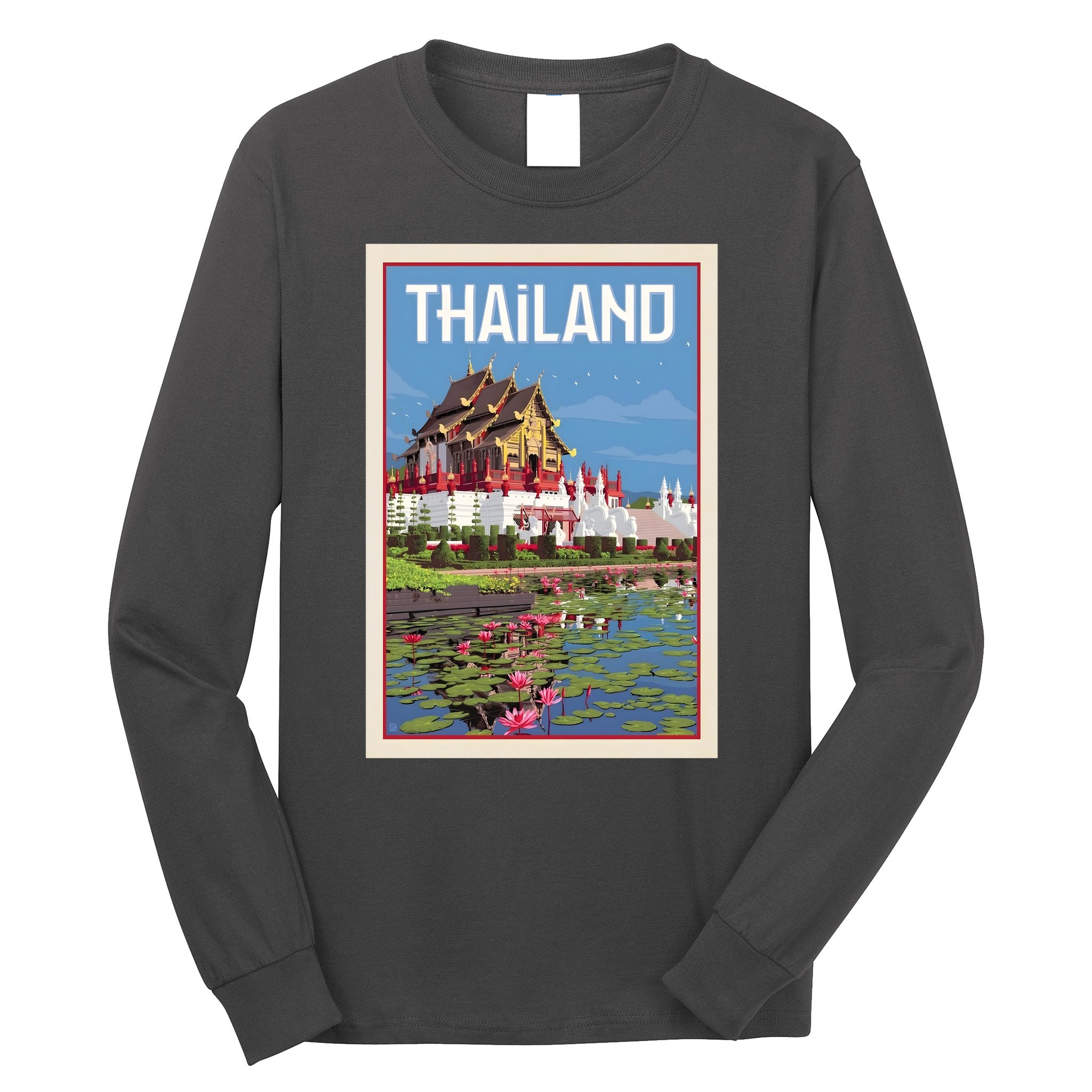 Thailand Vintage Travel Poster Long Sleeve Shirt