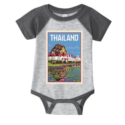 Thailand Vintage Travel Poster Infant Baby Jersey Bodysuit