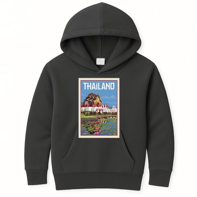 Thailand Vintage Travel Poster Kids Hoodie
