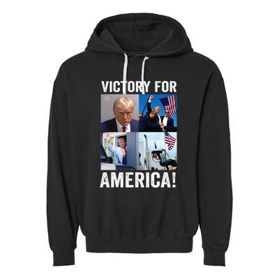 Trump Victory Trump Wins 2024 Election President Celebration Garment-Dyed Fleece Hoodie