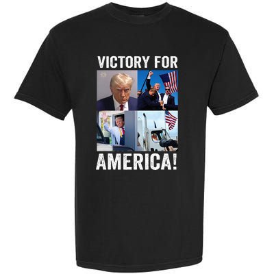 Trump Victory Trump Wins 2024 Election President Celebration Garment-Dyed Heavyweight T-Shirt