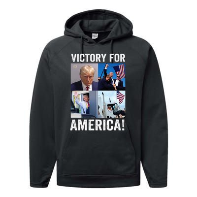 Trump Victory Trump Wins 2024 Election President Celebration Performance Fleece Hoodie