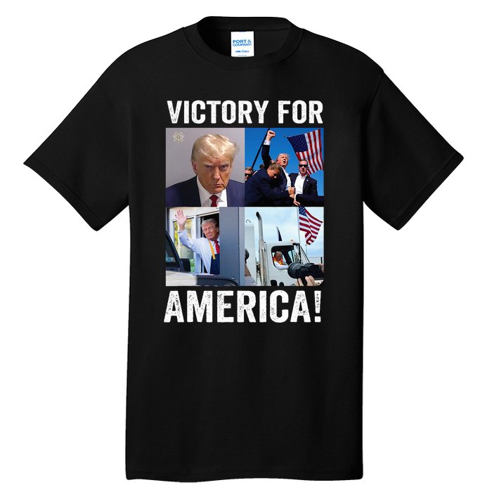 Trump Victory Trump Wins 2024 Election President Celebration Tall T-Shirt