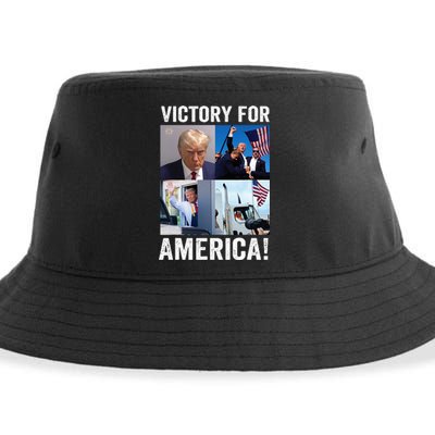 Trump Victory Trump Wins 2024 Election President Celebration Sustainable Bucket Hat