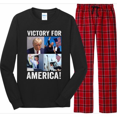 Trump Victory Trump Wins 2024 Election President Celebration Long Sleeve Pajama Set