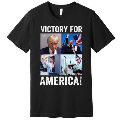 Trump Victory Trump Wins 2024 Election President Celebration Premium T-Shirt