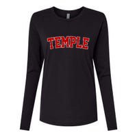 Temple Vintage Texas Sports Design Womens Cotton Relaxed Long Sleeve T-Shirt