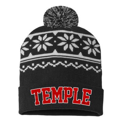 Temple Vintage Texas Sports Design USA-Made Snowflake Beanie