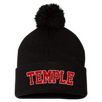 Temple Vintage Texas Sports Design Pom Pom 12in Knit Beanie