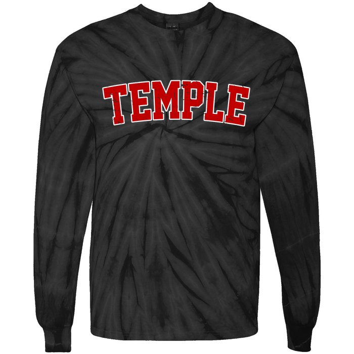 Temple Vintage Texas Sports Design Tie-Dye Long Sleeve Shirt