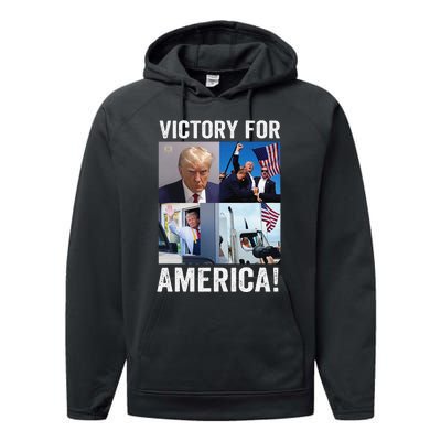 Trump Victory Trump Wins 2024 Election President Celebration Gift Performance Fleece Hoodie