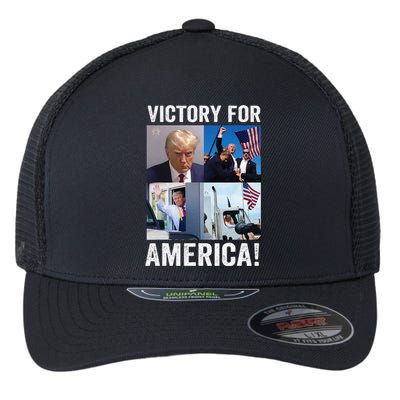 Trump Victory Trump Wins 2024 Election President Celebration Gift Flexfit Unipanel Trucker Cap