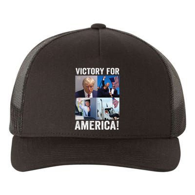 Trump Victory Trump Wins 2024 Election President Celebration Gift Yupoong Adult 5-Panel Trucker Hat