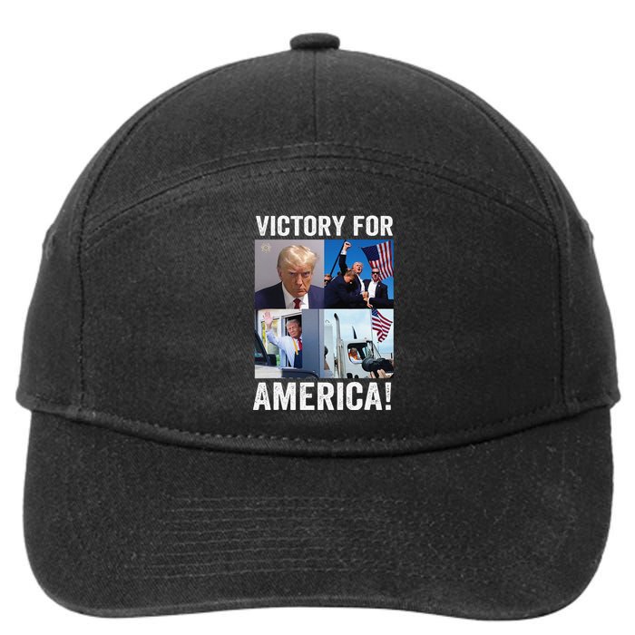 Trump Victory Trump Wins 2024 Election President Celebration Gift 7-Panel Snapback Hat