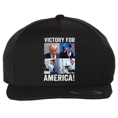 Trump Victory Trump Wins 2024 Election President Celebration Gift Wool Snapback Cap