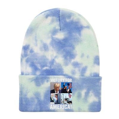 Trump Victory Trump Wins 2024 Election President Celebration Gift Tie Dye 12in Knit Beanie