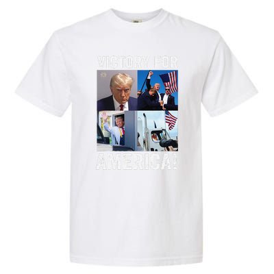 Trump Victory Trump Wins 2024 Election President Celebration Gift Garment-Dyed Heavyweight T-Shirt