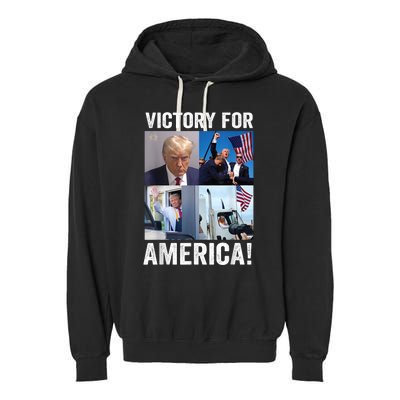 Trump Victory Trump Wins 2024 Election President Celebration Garment-Dyed Fleece Hoodie