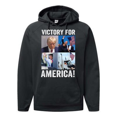 Trump Victory Trump Wins 2024 Election President Celebration Performance Fleece Hoodie