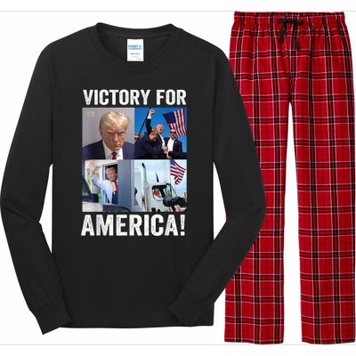 Trump Victory Trump Wins 2024 Election President Celebration Long Sleeve Pajama Set