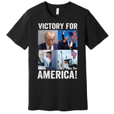 Trump Victory Trump Wins 2024 Election President Celebration Premium T-Shirt