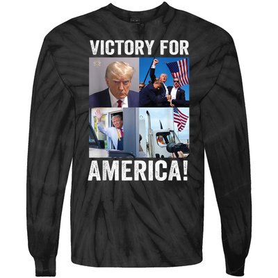 Trump Victory Trump Wins 2024 Election President Celebration Tie-Dye Long Sleeve Shirt