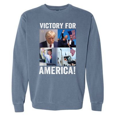 Trump Victory Trump Wins 2024 Election President Celebration Garment-Dyed Sweatshirt