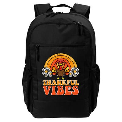 Thankful Vibes Turkey Rainbow Thanksgiving Women Daily Commute Backpack