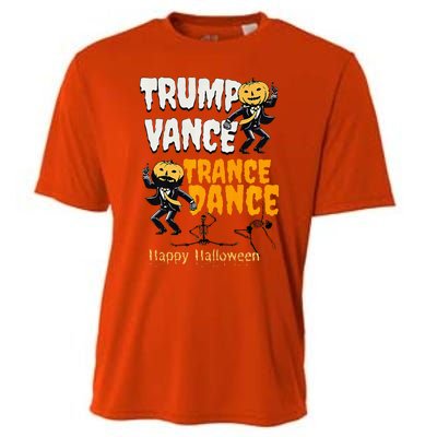 Trump Vance Trance Dance Happy Halloween Dancing Skeleton Premium Cooling Performance Crew T-Shirt