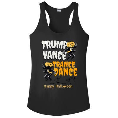 Trump Vance Trance Dance Happy Halloween Dancing Skeleton Premium Ladies PosiCharge Competitor Racerback Tank