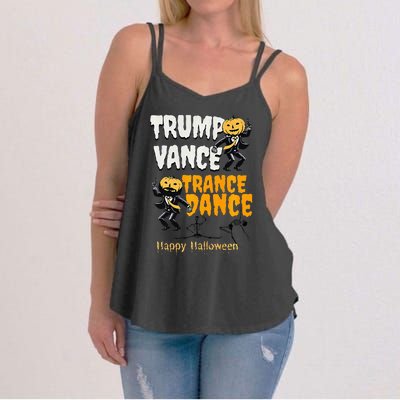 Trump Vance Trance Dance Happy Halloween Dancing Skeleton Premium Women's Strappy Tank