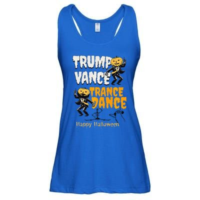 Trump Vance Trance Dance Happy Halloween Dancing Skeleton Premium Ladies Essential Flowy Tank