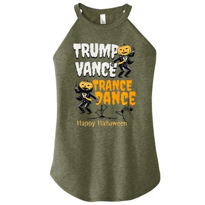 Trump Vance Trance Dance Happy Halloween Dancing Skeleton Premium Women’s Perfect Tri Rocker Tank