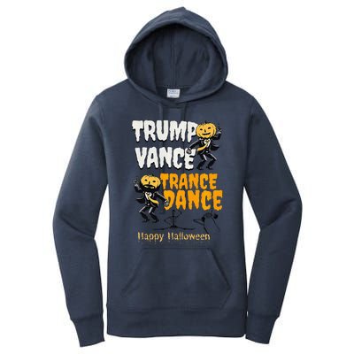 Trump Vance Trance Dance Happy Halloween Dancing Skeleton Premium Women's Pullover Hoodie