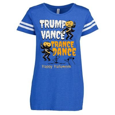 Trump Vance Trance Dance Happy Halloween Dancing Skeleton Premium Enza Ladies Jersey Football T-Shirt