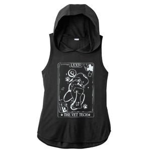 The Vet Tech Tarot Card Funny Veterinary Tech Ladies PosiCharge Tri-Blend Wicking Draft Hoodie Tank