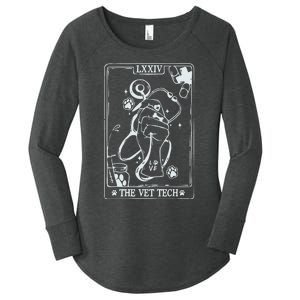 The Vet Tech Tarot Card Funny Veterinary Tech Women's Perfect Tri Tunic Long Sleeve Shirt