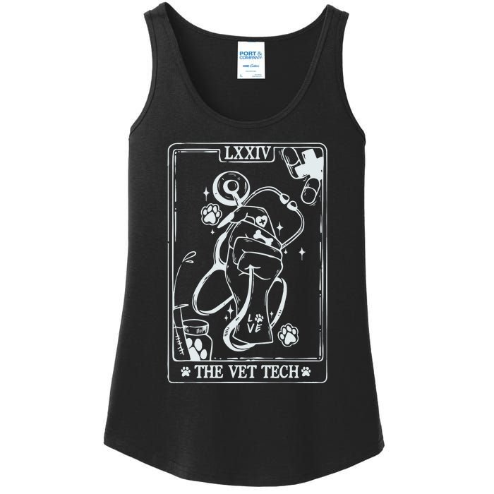 The Vet Tech Tarot Card Funny Veterinary Tech Ladies Essential Tank