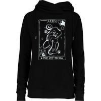 The Vet Tech Tarot Card Funny Veterinary Tech Womens Funnel Neck Pullover Hood