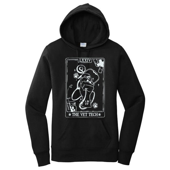 The Vet Tech Tarot Card Funny Veterinary Tech Women's Pullover Hoodie