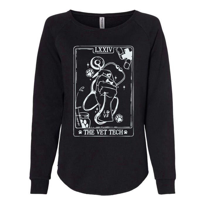 The Vet Tech Tarot Card Funny Veterinary Tech Womens California Wash Sweatshirt